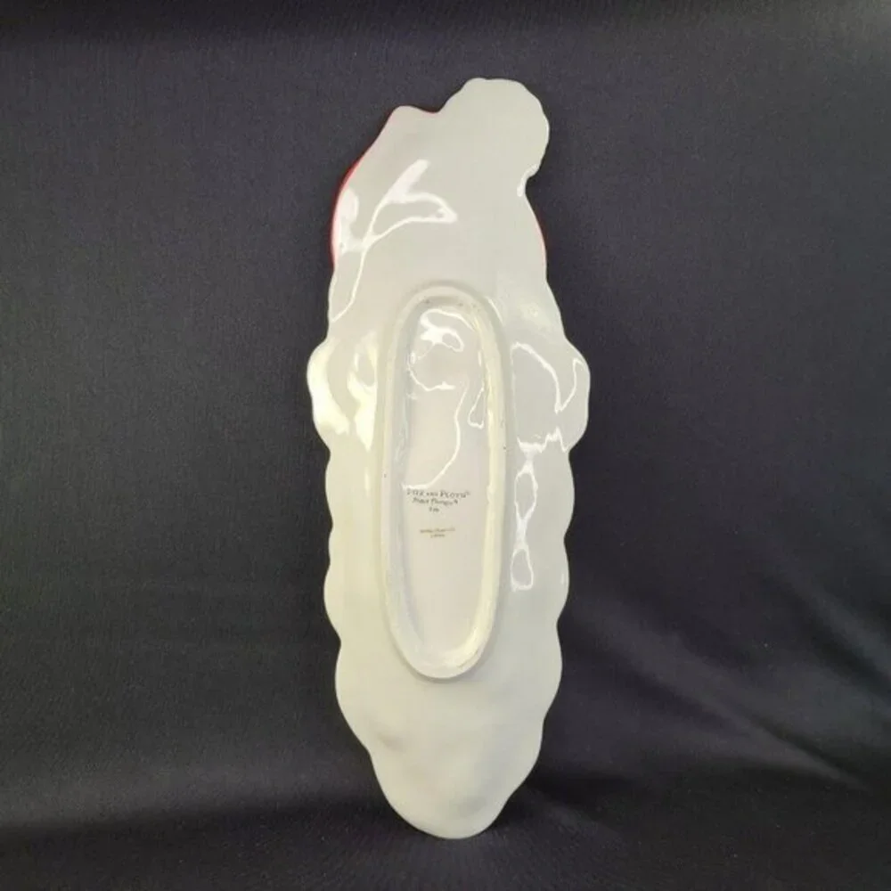 Fitz and Floyd Santa‎ Long Face Snack Therapy Cookie Serving Plate Christmas